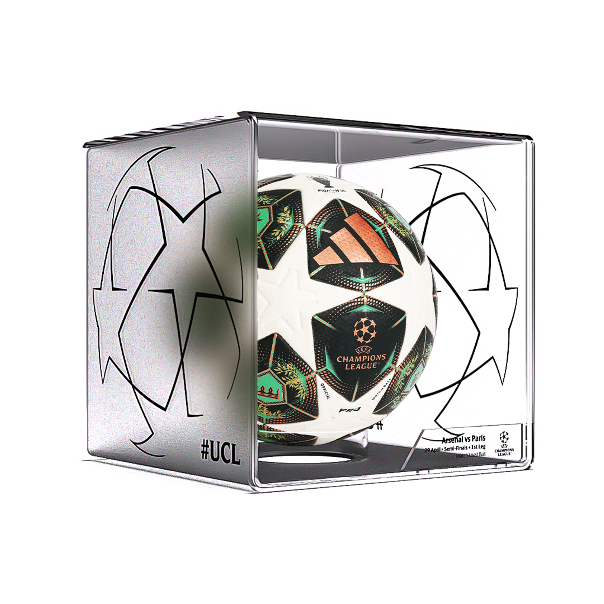 UEFA Champions League 2025 Halbfinale 1. Bein: Pariser Spiel gebrauchter Ball