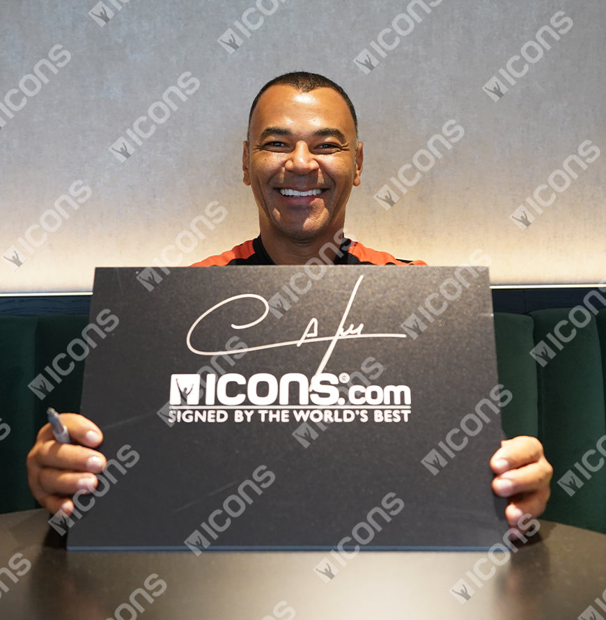 Cafu Official UEFA Champions League Back Signed and Framed AC Milan Retro Home Shirt