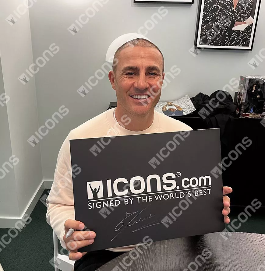 Fabio Cannavaro Official UEFA Champions League Back Signed and Hero Framed Real Madrid Modern Home Shirt