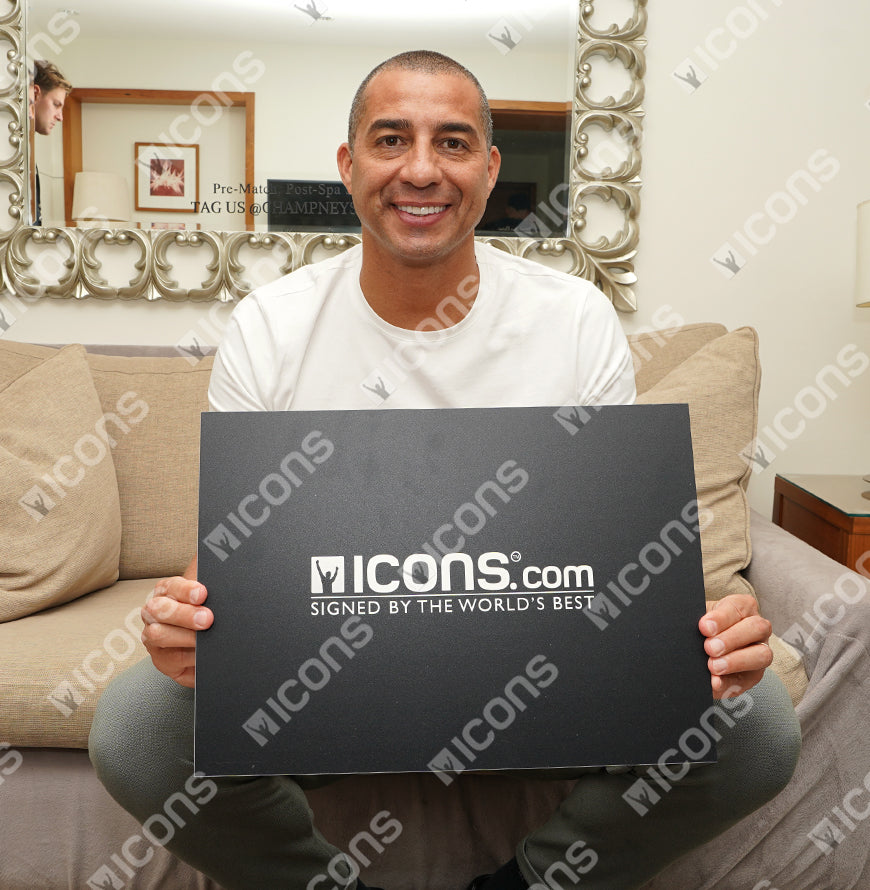 David Trezeguet Official UEFA Champions League Back Signed and Hero Framed Juventus 2024-25 Home Shirt with Fan Style Numbers