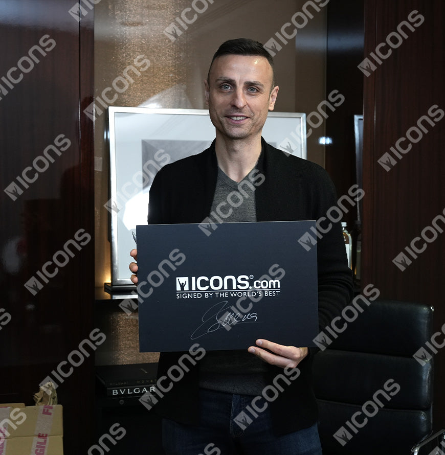 Dimitar Berbatov Official UEFA Champions League Back Signed and Framed Manchester United 2011-12 Home Shirt