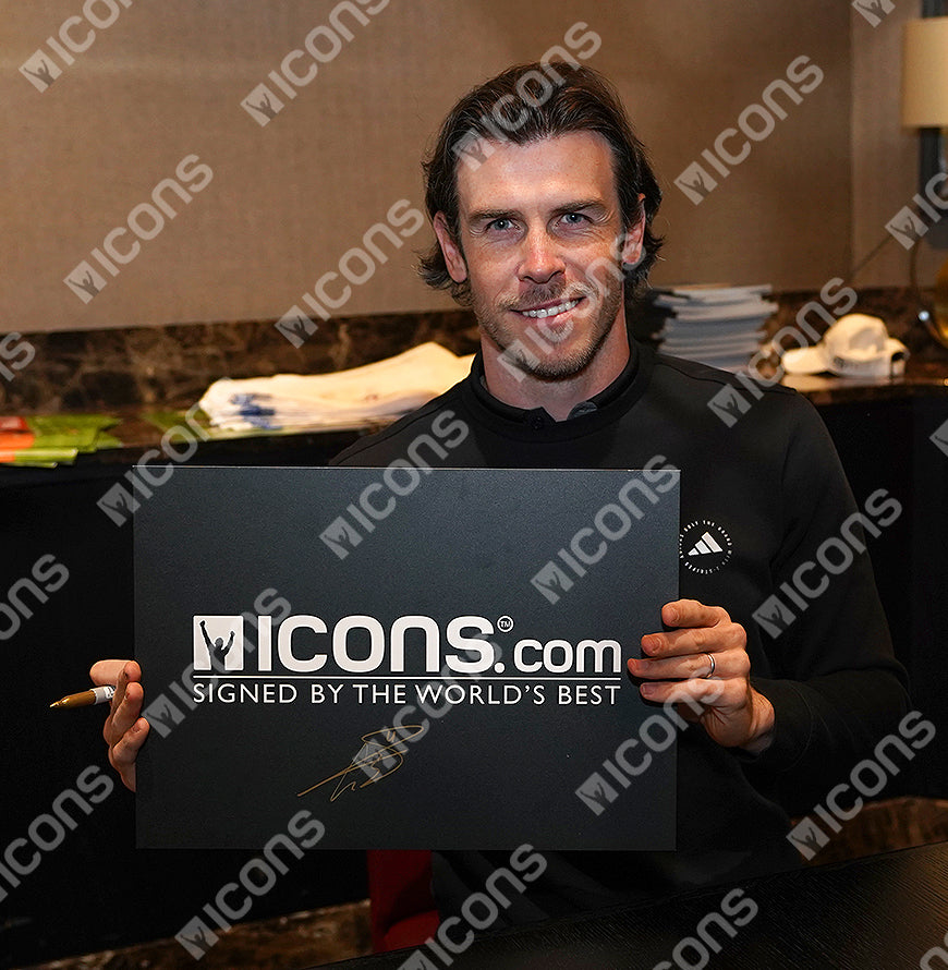 Gareth Bale Official UEFA Champions League Back Signed and Hero Framed Real Madrid 2023-24 Home Shirt