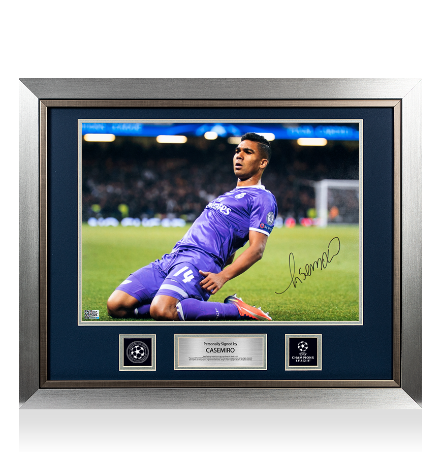 Casemiro Official UEFA Champions League Signed and Framed Real Madrid Photo: Final Goal