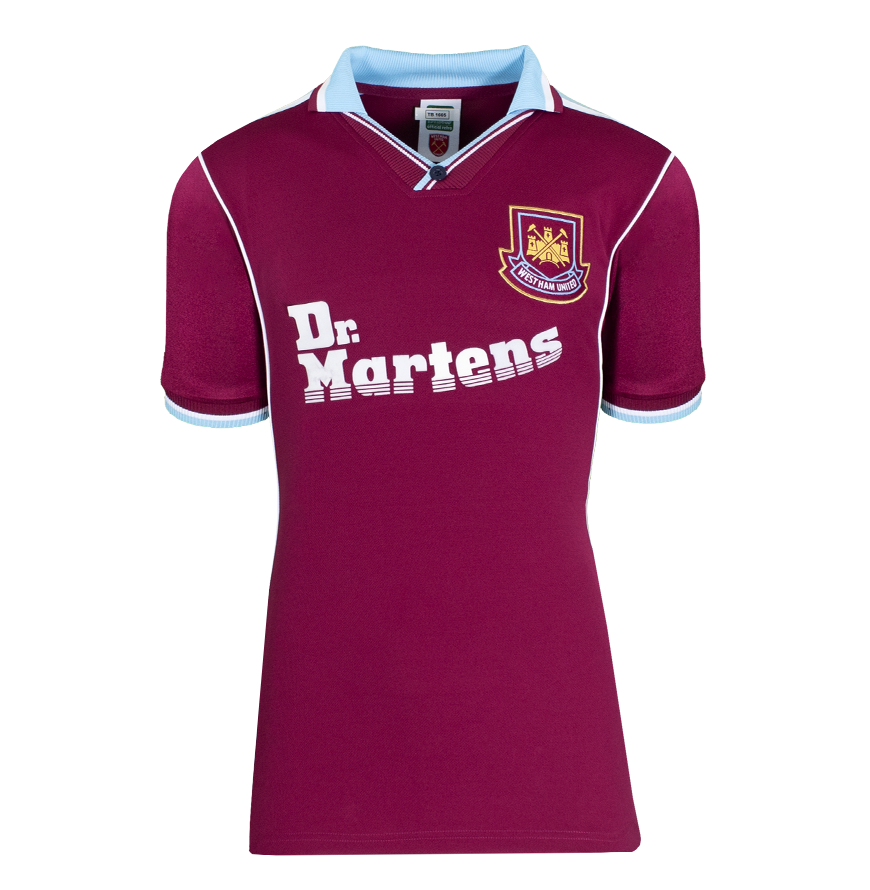 Paolo Di Canio Official UEFA Europa League Back Signed West Ham United 2000 Home Shirt