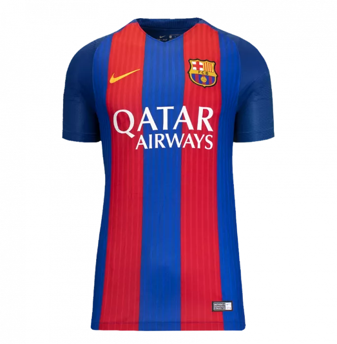 Luis Suarez Offizieller UEFA Champions League Back verpflichtet und Held gerahmt FC Barcelona 2016-17 Home Shirt