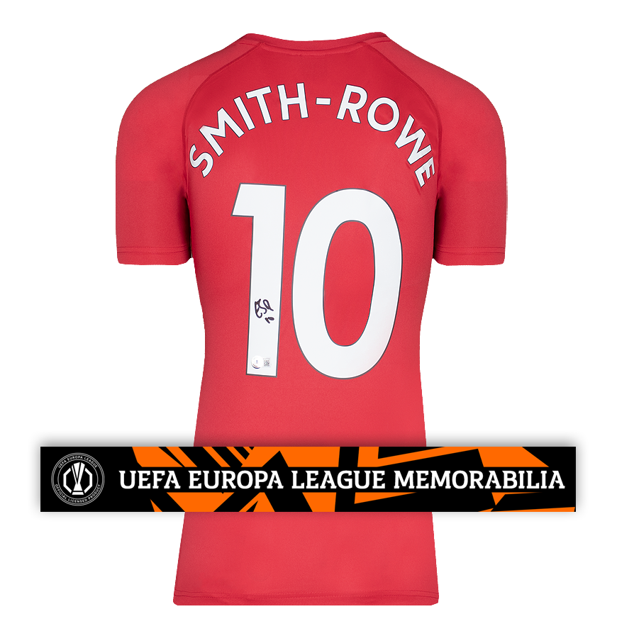 Camiseta oficial del Arsenal firmada por Emile Smith Rowe de la UEFA Europa League