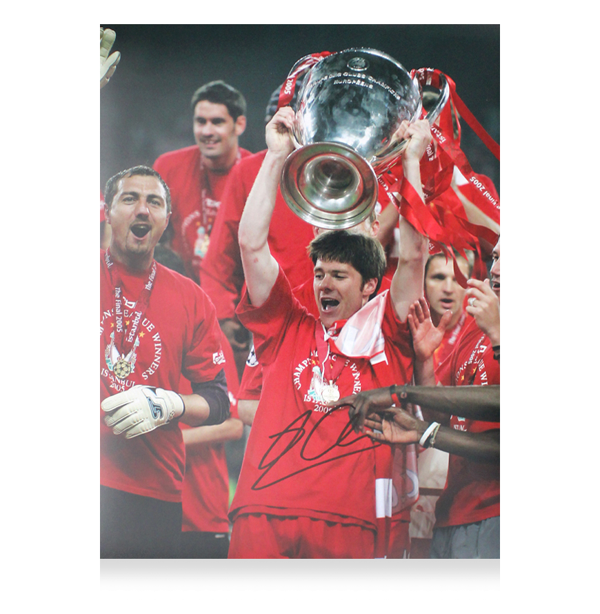 Xabi Alonso Official UEFA Champions League Signed and Framed Liverpool FC Photo - 2005 Champions League Winners