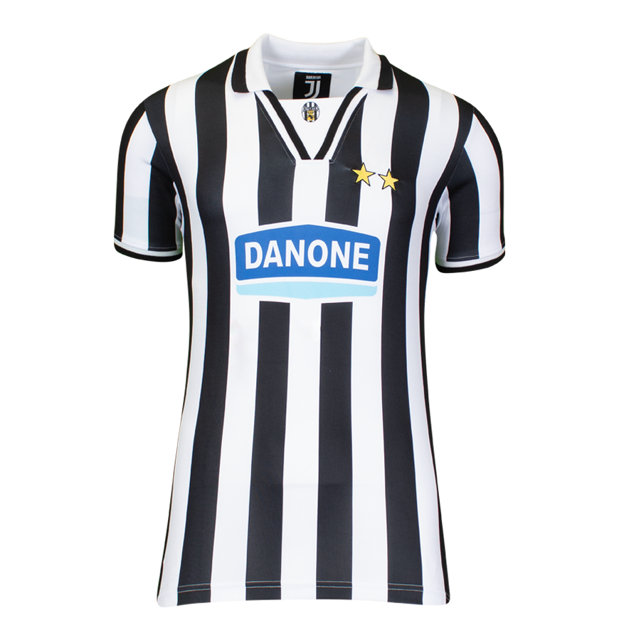 Alessandro Del Piero Official UEFA Champions League Back Signed and Framed Juventus 1994-95 Home Shirt With Fan Style Numbers