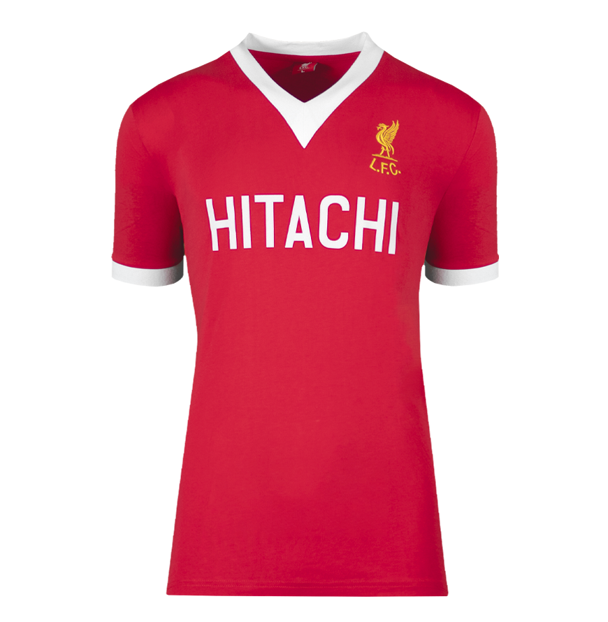 Maillot domicile officiel de l'UEFA Champions League signé et encadré par Kenny Dalglish du Liverpool FC 1978