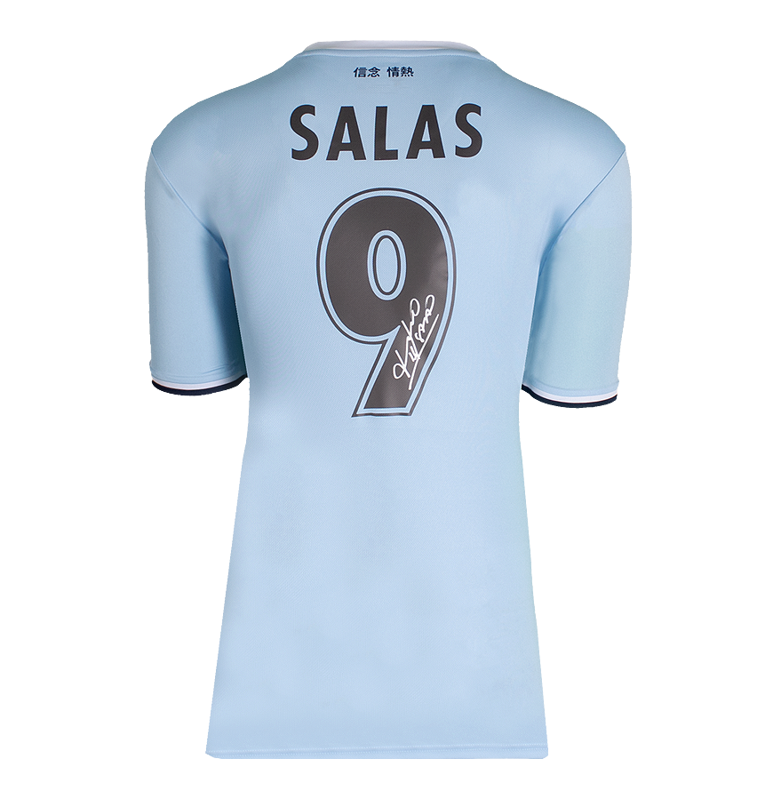 Marcelo Salas Official UEFA Champions League Back Signed and Hero Framed SS Lazio Modern Home Shirt