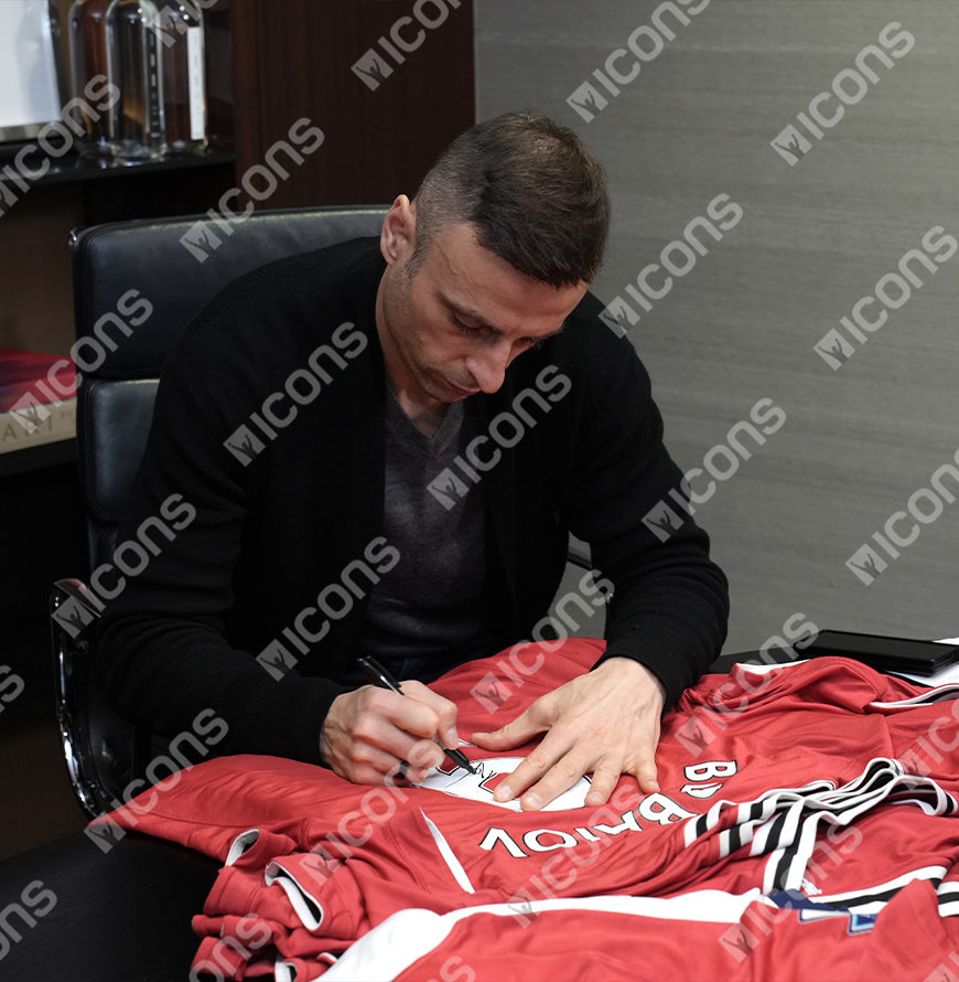 Dimitar Berbatov Official UEFA Champions League Back Signed and Framed Manchester United 2011-12 Home Shirt