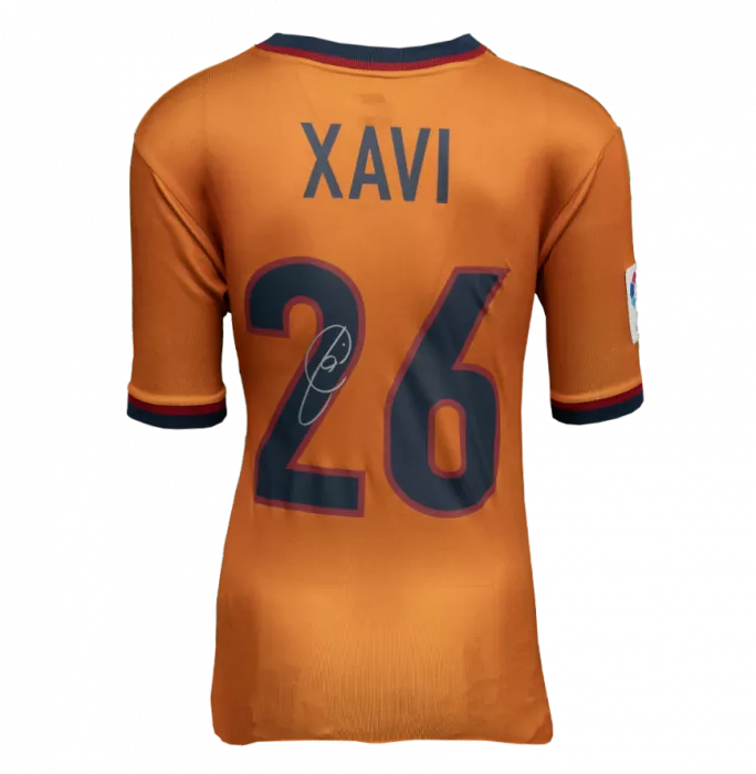 Le dossier de la Ligue des champions de l'UEFA de Xavi a signé et héros FC Barcelone 1998-00 troisième chemise