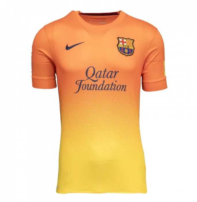 Le dos de la Ligue des champions de l'UEFA de Xavi a signé et héros FC Barcelone 2012-13