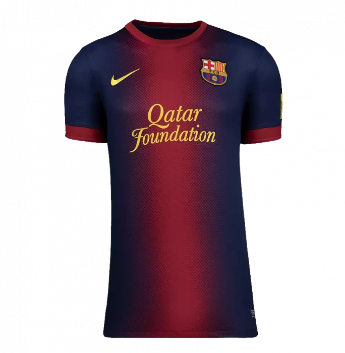 Xavi Official UEFA Champions League Back Signed and Hero Framed FC Barcelona 2012-13 Home Shirt