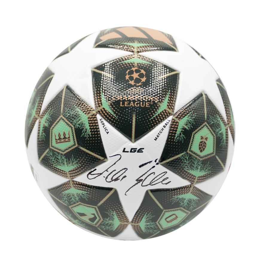Michael Ballack Official UEFA Champions League Signed Football In Acrylic Case