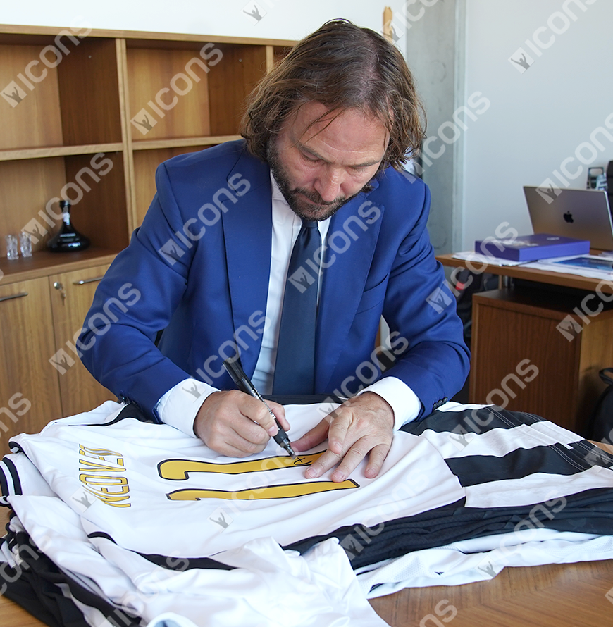 Pavel Nedved Official UEFA Champions League Signed and Framed Juventus 2024-25 Home Shirt with Fan Style Numbers