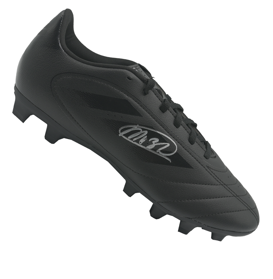 Marco van Basten Official UEFA Champions League Signed Adidas Black Boot In Photo Acrylic Case: Option 1