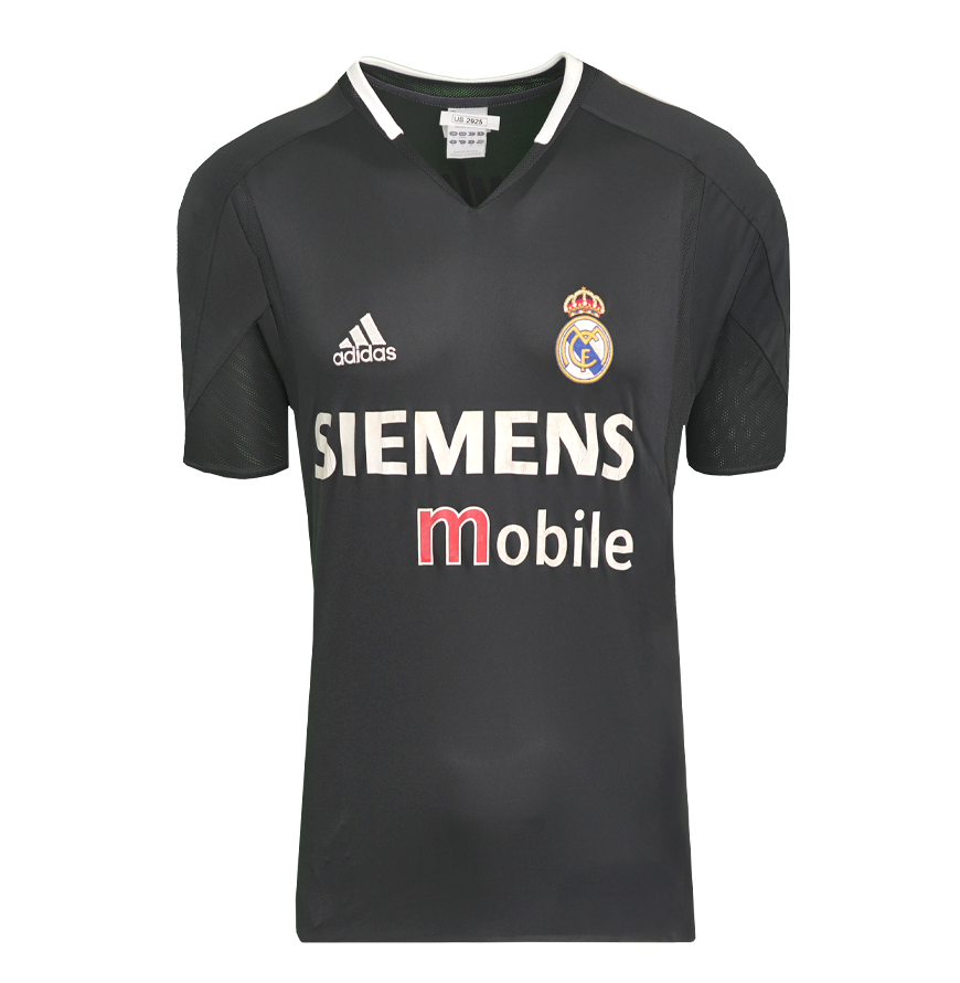 David Beckham Official UEFA Champions League Back Signed and Framed Real Madrid 2004-05 Away Shirt