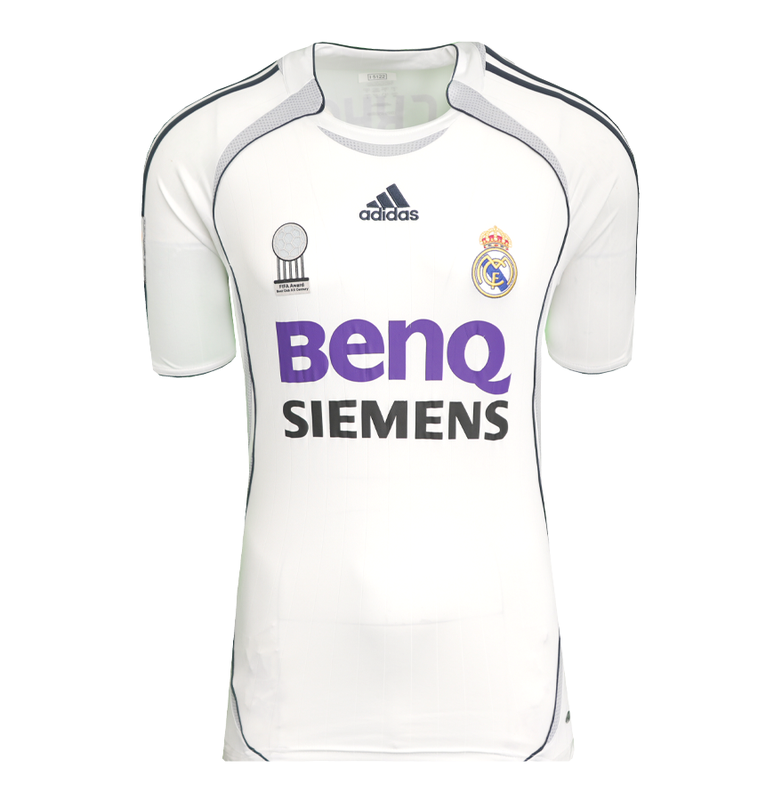 David Beckham Official UEFA Champions League Back Signed and Hero Framed Real Madrid 2006-07 Home Shirt