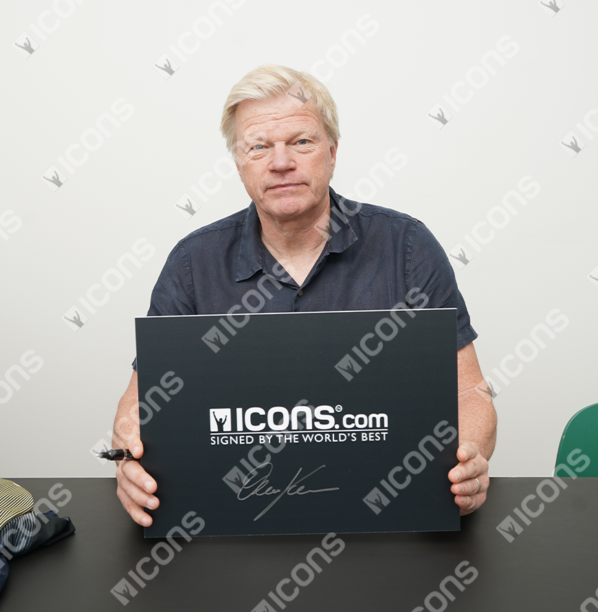 Oliver Kahn Official UEFA Champions League ha firmato e incorniciato FC Bayern Monaco Foto: Vincitore della UEFA Champions League
