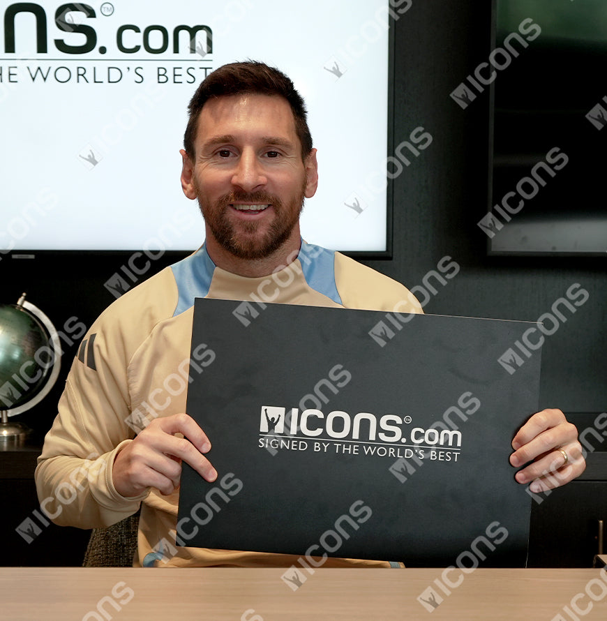 Lionel Messi & David Villa Official UEFA Champions League Front Signed and Framed FC Barcelona 2010-11 Away Shirt