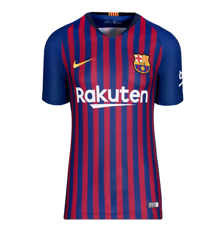 Lionel Messi Official UEFA Champions League Back Signed and Hero Framed FC Barcelona 2018-19 Home Shirt: 778 Appearances Edition