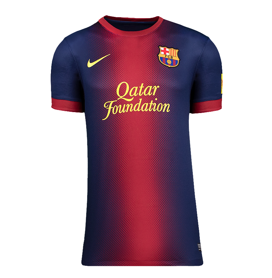 Lionel Messi Official UEFA Champions League Back Signed and Framed FC Barcelona 2012-13 Home Shirt