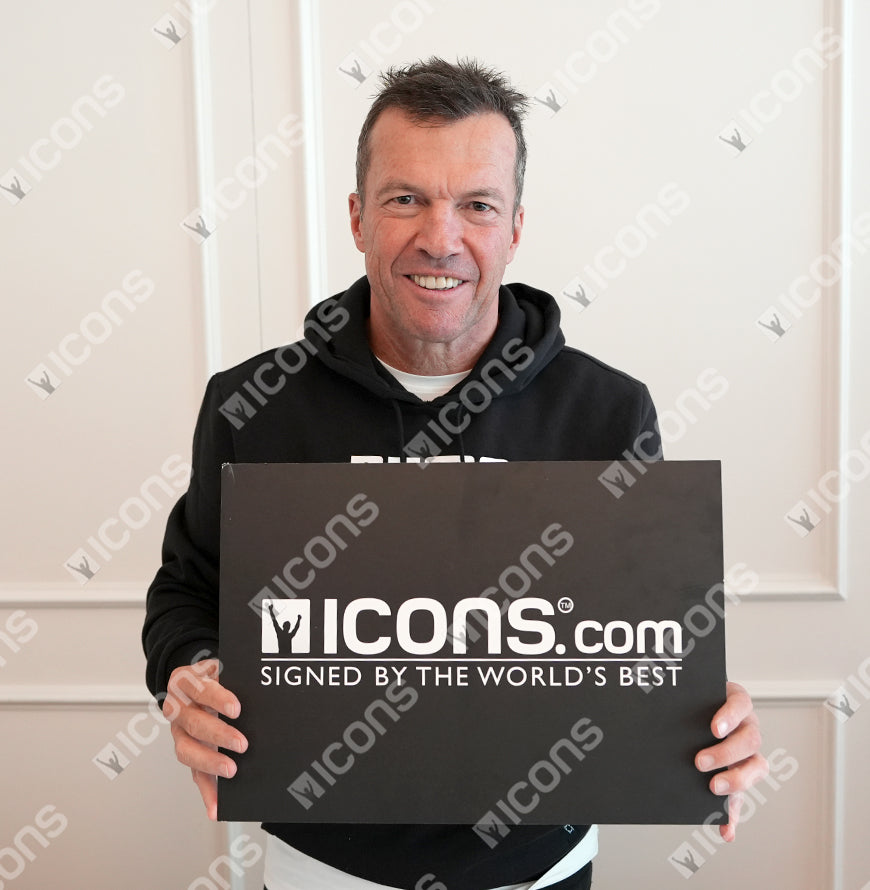 Lothar Matthaus Official UEFA Champions League Signed Football In Acrylic Case