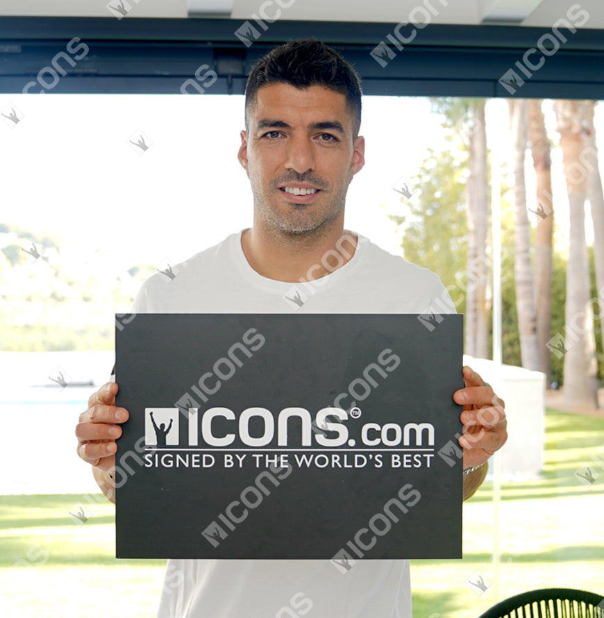 Luis Suarez Official UEFA Champions League Signed and Framed FC Barcelona Photo: 2015 Final Goal vs Juventus
