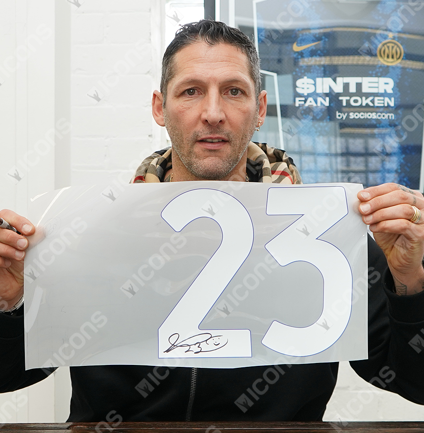Marco Materazzi Official UEFA Champions League Back Signed Modern Internazionale Home Shirt