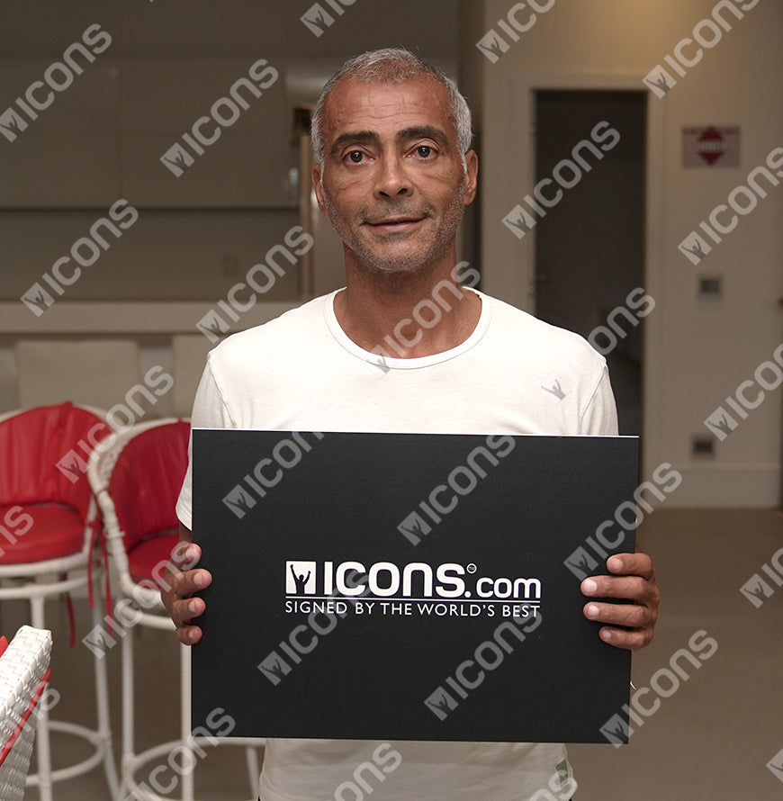 Romario Official UEFA Champions League Back Signed and Framed FC Barcelona 1992-95 Home Shirt with Fan Style Numbers