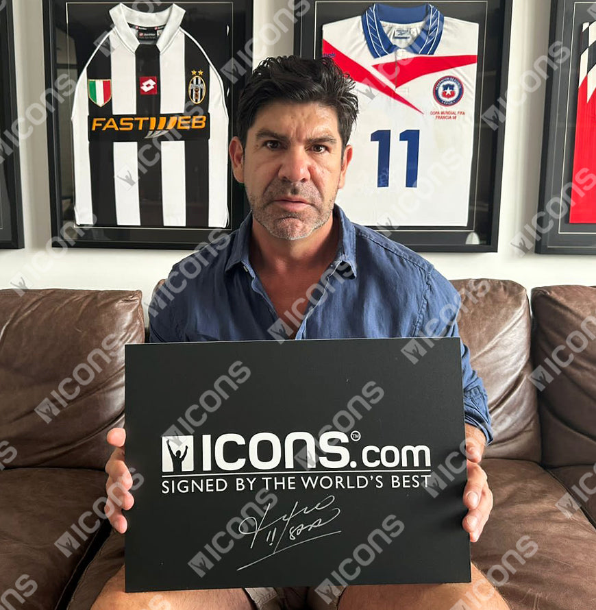 Marcelo Salas Official UEFA Europa League Back Signed SS Lazio Modern Home Shirt