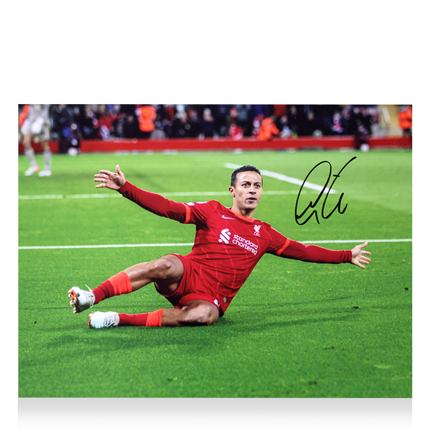 Thiago Alcantara Official UEFA Champions League Signed and Framed Liverpool FC Photo: UEFA Champions League Celebration