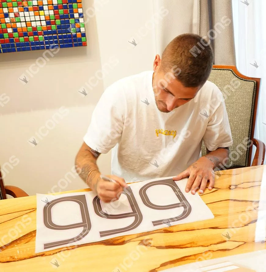 Marco Verratti Oficial de la UEFA Champions League Firmado y héroe enmarcado Paris Saint-Germain 2021-22