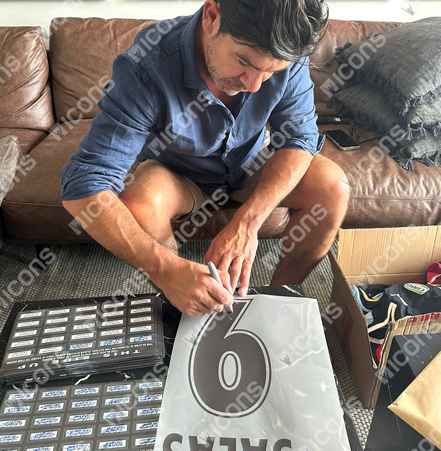 Marcelo Salas Official UEFA Europa League Back Signed SS Lazio Modern Home Shirt