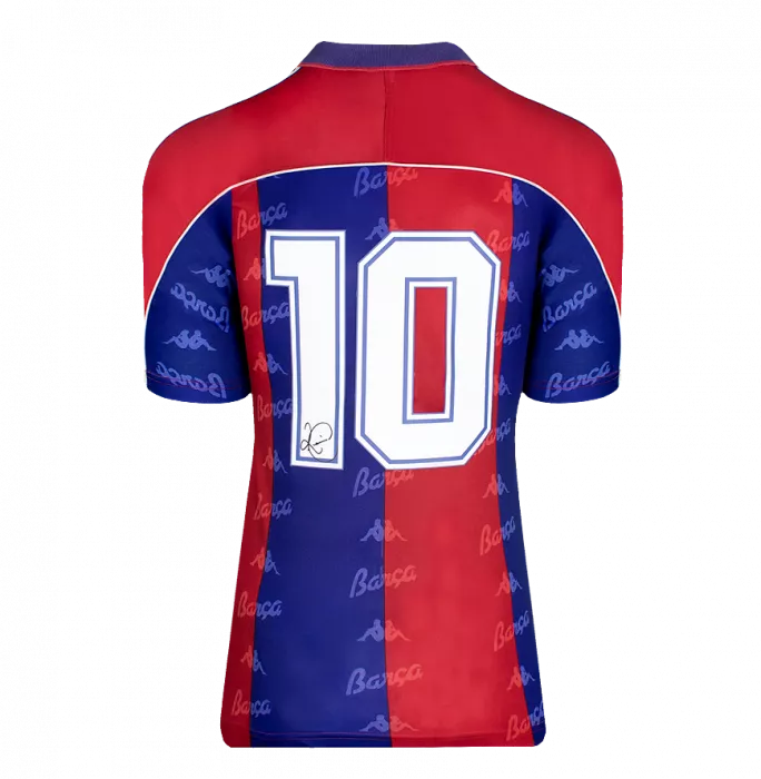 Romario officiel de la Ligue des champions de l'UEFA en arrière signé et héros FC Barcelone 1992-95