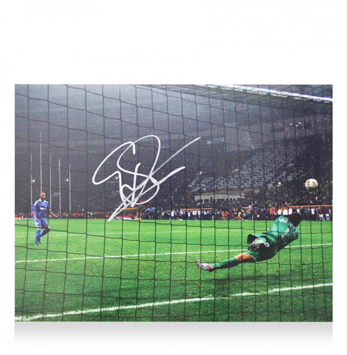 Edwin van der SAR UFFICIALE UEFA Champions League ha firmato e incorniciato il Manchester United Photo: UCL Final Save