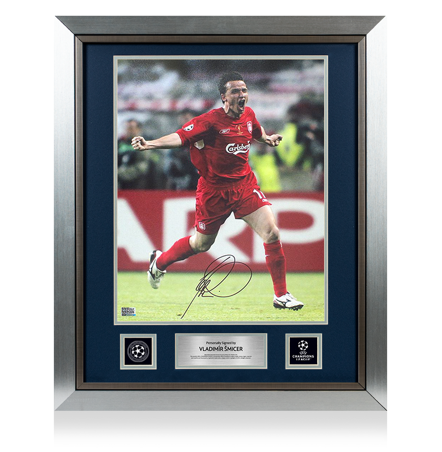 Vladimir Smicer Official UEFA Champions League Signed and Framed Liverpool Photo: 2005 UEFA Champions League Winner