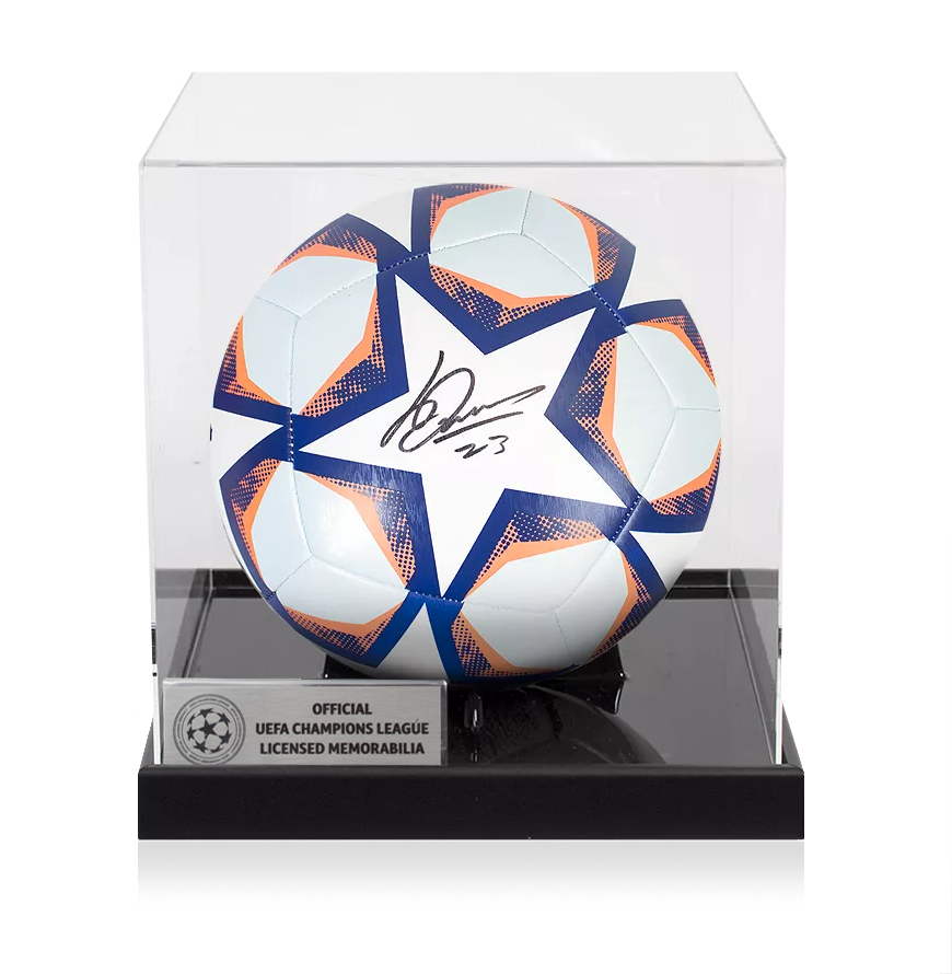 Luis Diaz Official UEFA Champions League Signed Football In Acrylic Case