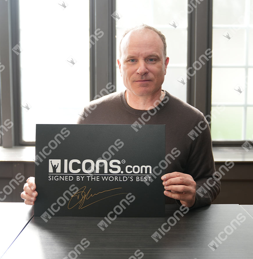 Dennis Bergkamp Offizielle UEFA Champions League signierte Plakette und Fotomobilrahmen