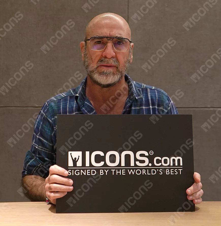 Eric Cantona Official UEFA Champions League Signed Plaque and Photo Frame: Manchester United Icon