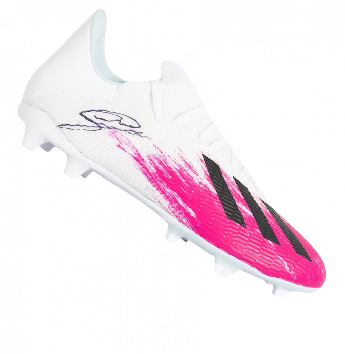 Georginio Wijnaldum Official UEFA Champions League Signed White and Pink Adidas X Boot In Acrylic Case