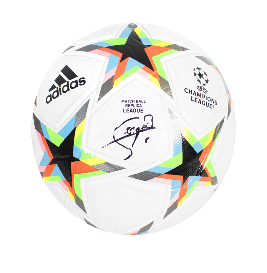 Sergio Busquets Official UEFA Champions League Signed Football In Acrylic Case