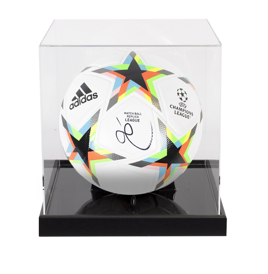 Luis Enrique Signed UEFA Champions League Football In Acrylic Case