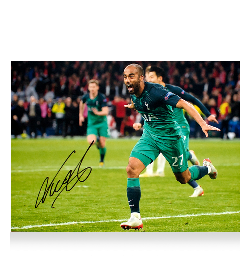 Lucas Moura Official UEFA Champions League Signed and Framed Tottenham Hotspur Photo: Semi Final Goal vs Ajax