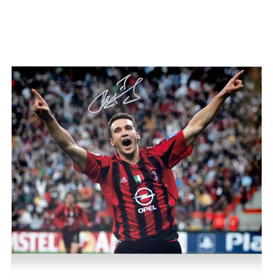 Andriy Shevchenko Official UEFA Champions League Signed and Framed AC Milan Photo: UEFA Champions League Icon