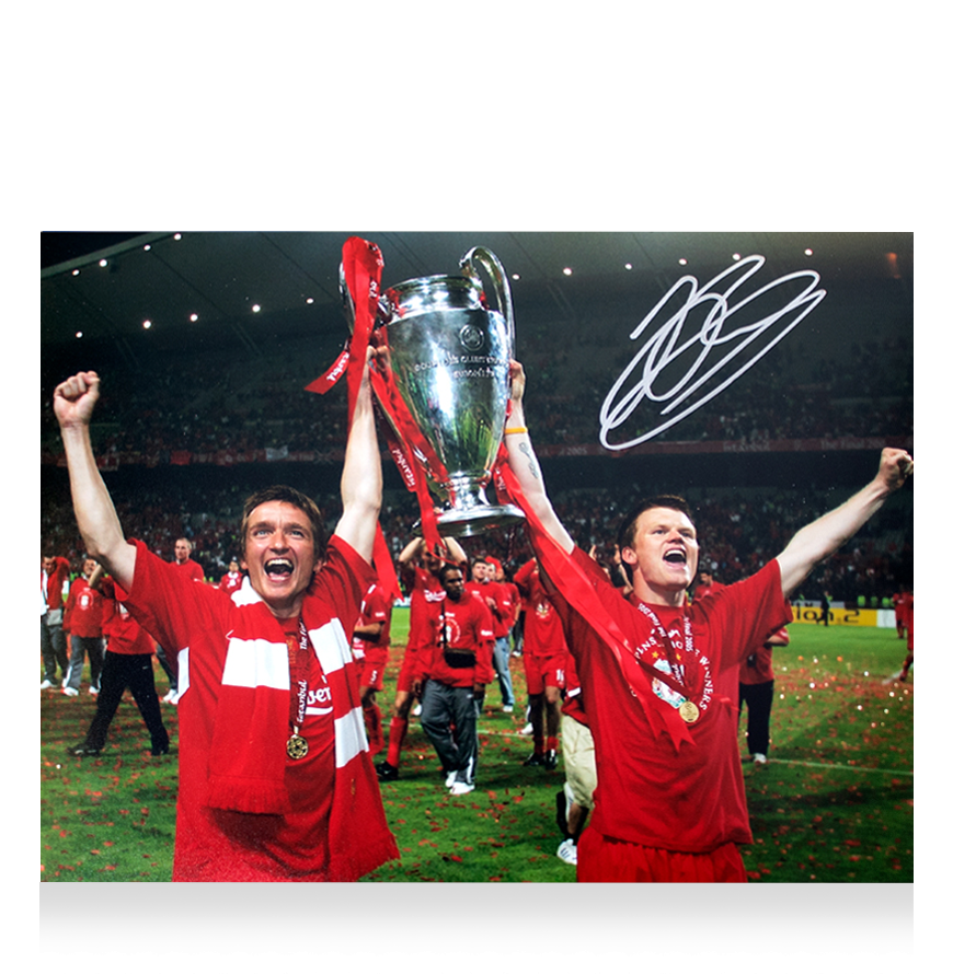 John Arne Riise Official UEFA Champions League Signed and Framed Liverpool FC Photo: 2005 UEFA Champions League Winner