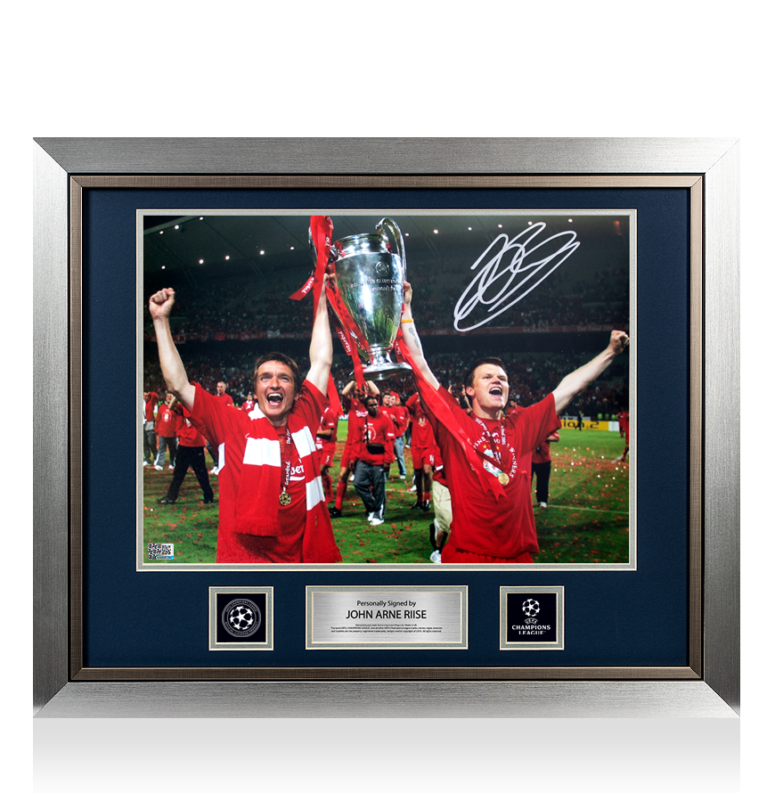 John Arne Riise Official UEFA Champions League Signed and Framed Liverpool FC Photo: 2005 UEFA Champions League Winner
