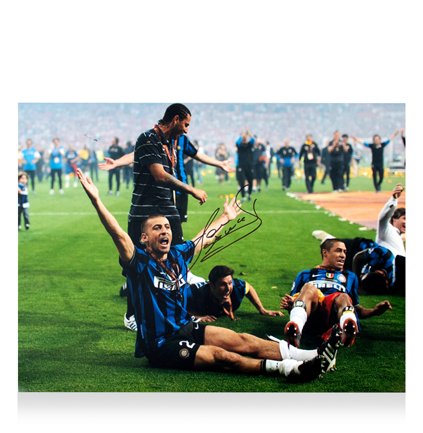 Walter Samuel Official UEFA Champions League Signed and Framed Internazionale Photo: 2010 Winner