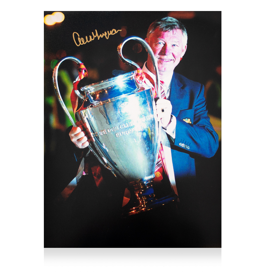 Sir Alex Ferguson Official UEFA Champions League Signed and Framed Manchester United Photo: 2008 UEFA Champions League Winner